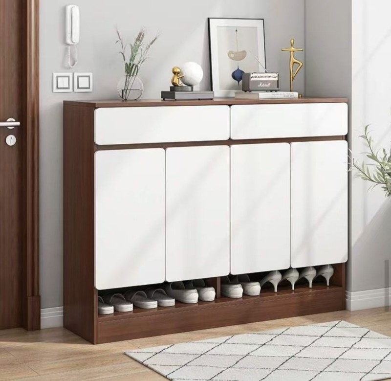 Solid Wood Foldable Shoe Cabinet